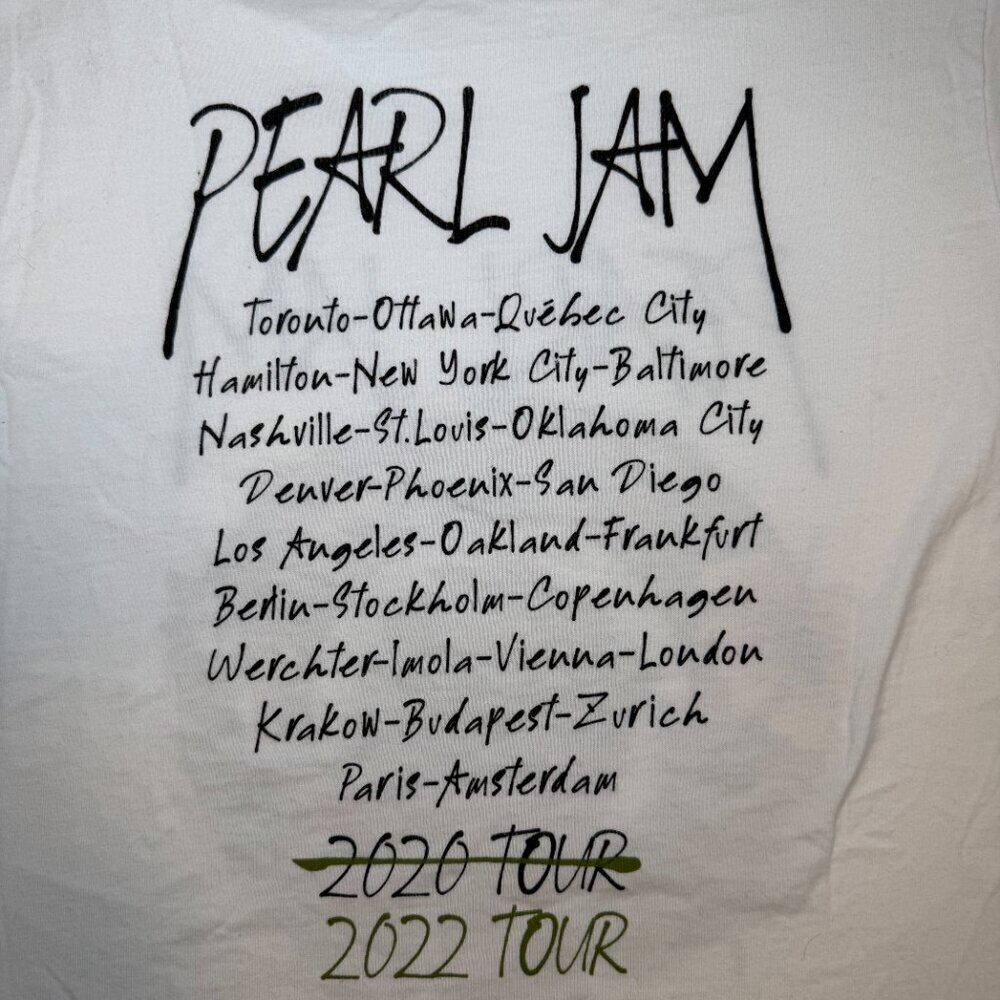 PEARL JAM 2020/2022 Band Concert T-Shirt Feminist White XS - Picture 8 of 11